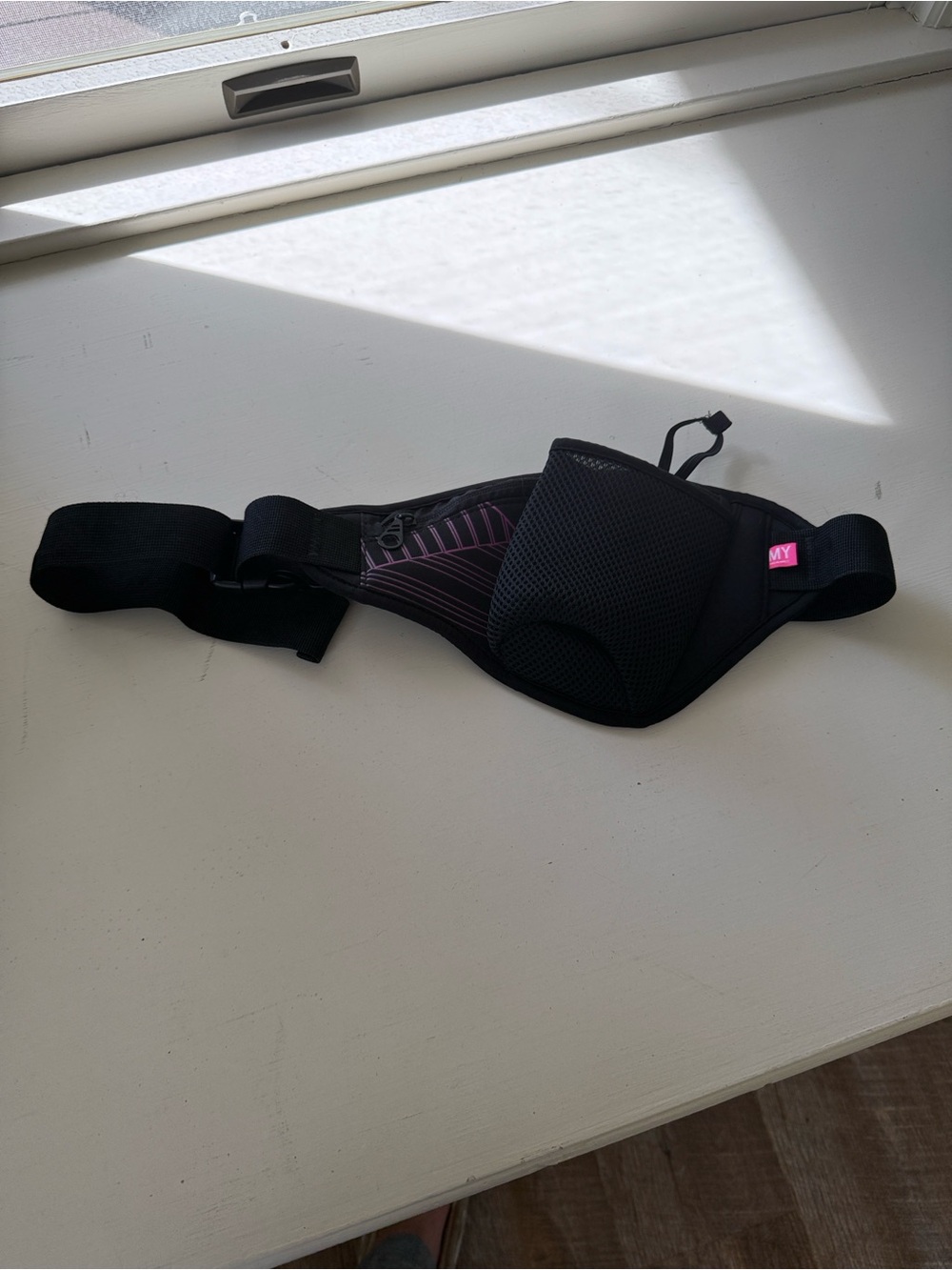 Black Waist/Running Belt with Pink Accent